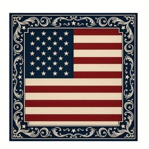 🇺🇸 HUGE 🇺🇸 American Flag Bandana 33.5” Square 🇺🇸 BEAUTIFUL!!